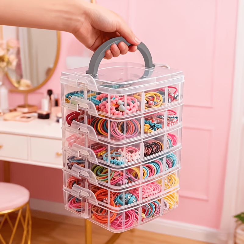 Craft Embellishment Storage - 5-lagige transparente Aufbewahrungsbox mit Deckel und