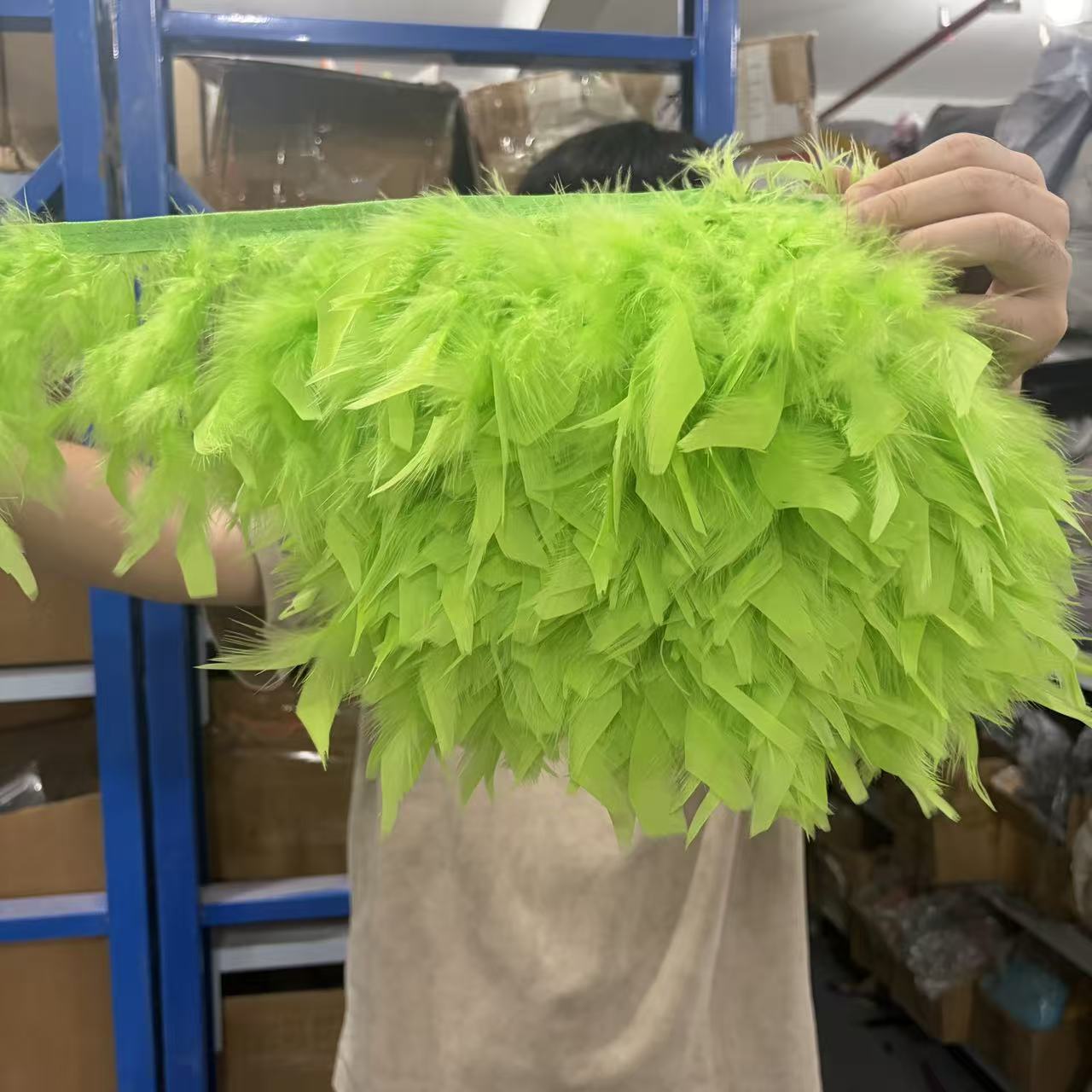 Feather Trim Marabou - Natürlicher Truthahn-Marabu-Federbesatz 1/2/5/10M Band für Hochzeitskleider,