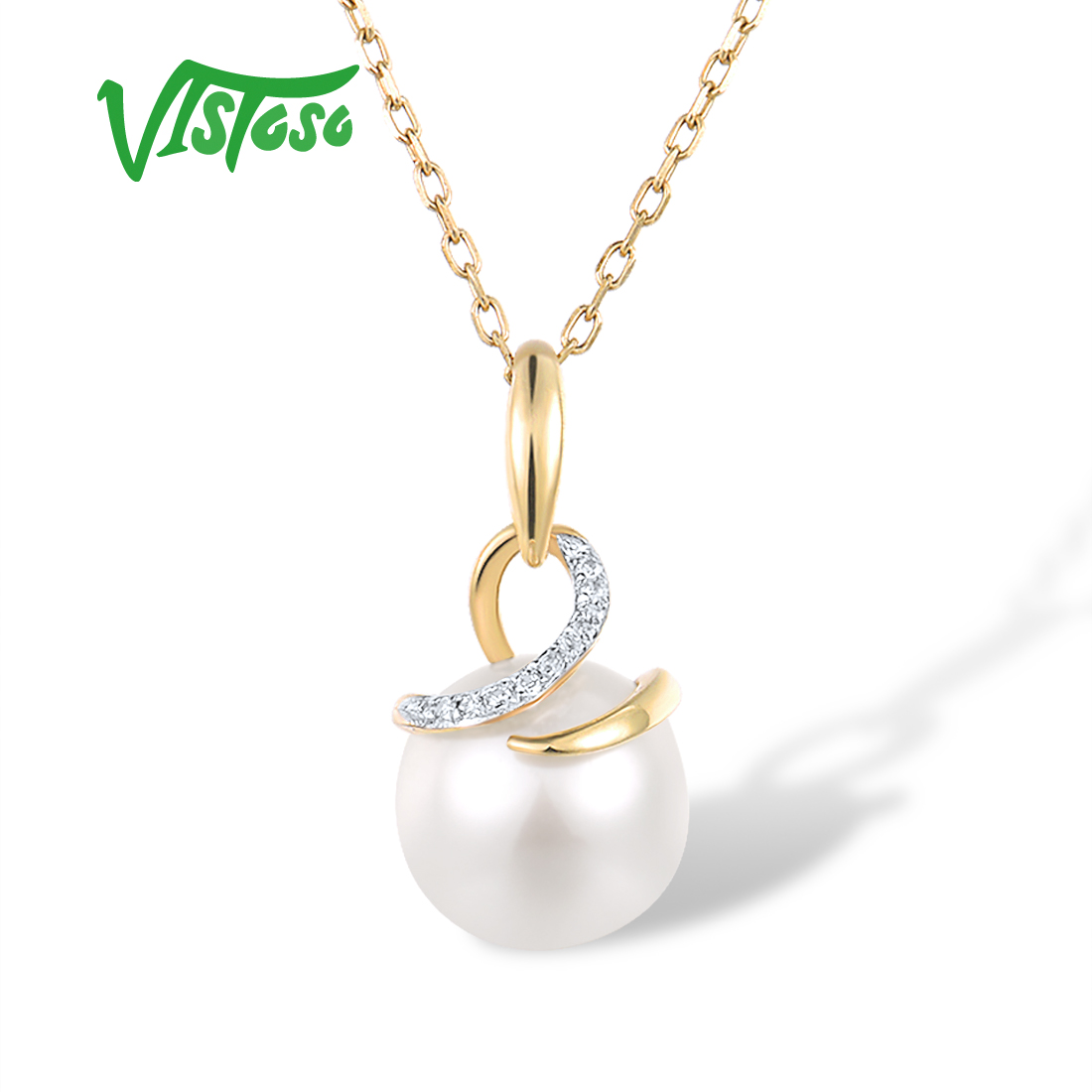 VISTOSO Echtem 9K 375 Gelb Gol – Pearl Trim Chain Bewertung und Preis