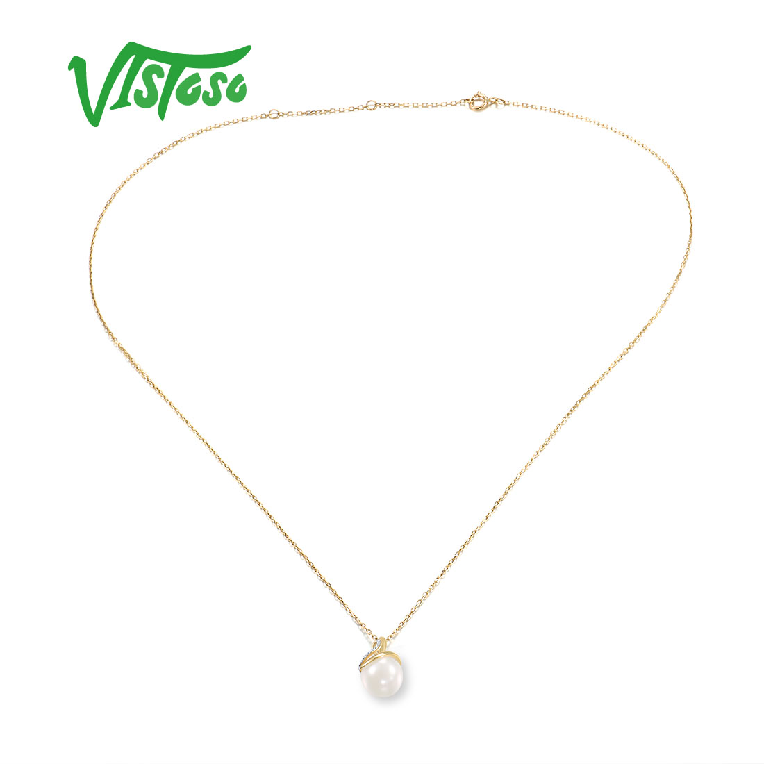 VISTOSO Echtem 9K 375 Gelb Gol – Pearl Trim Chain Bewertung und Preis