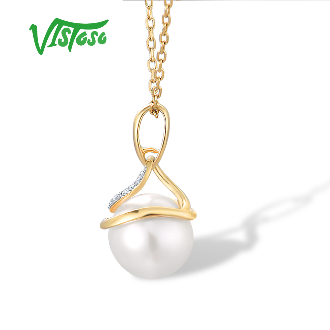 VISTOSO Echtem 9K 375 Gelb Gol – Pearl Trim Chain Bewertung und Preis
