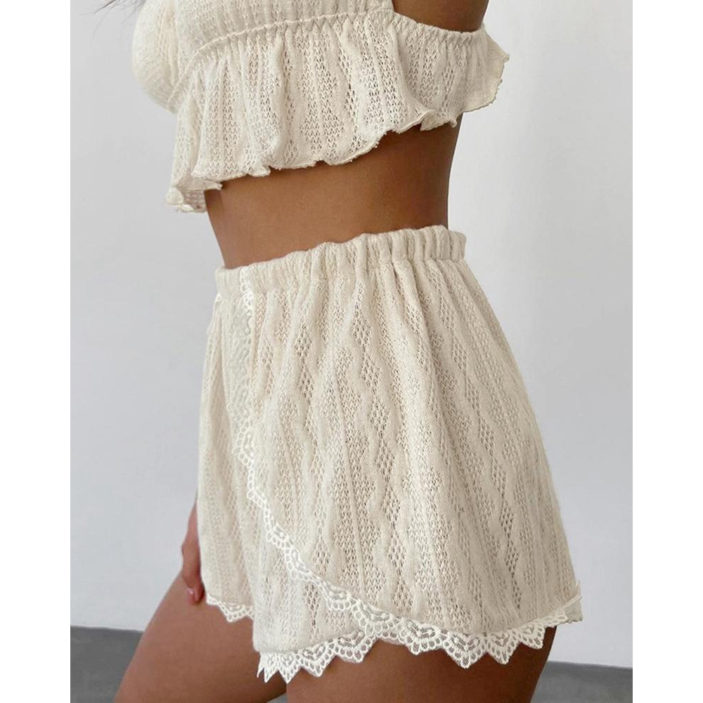Cmi-Set mit Spitzenbesatz, Rüs – Elastic Lace Trim Bewertung und Preis