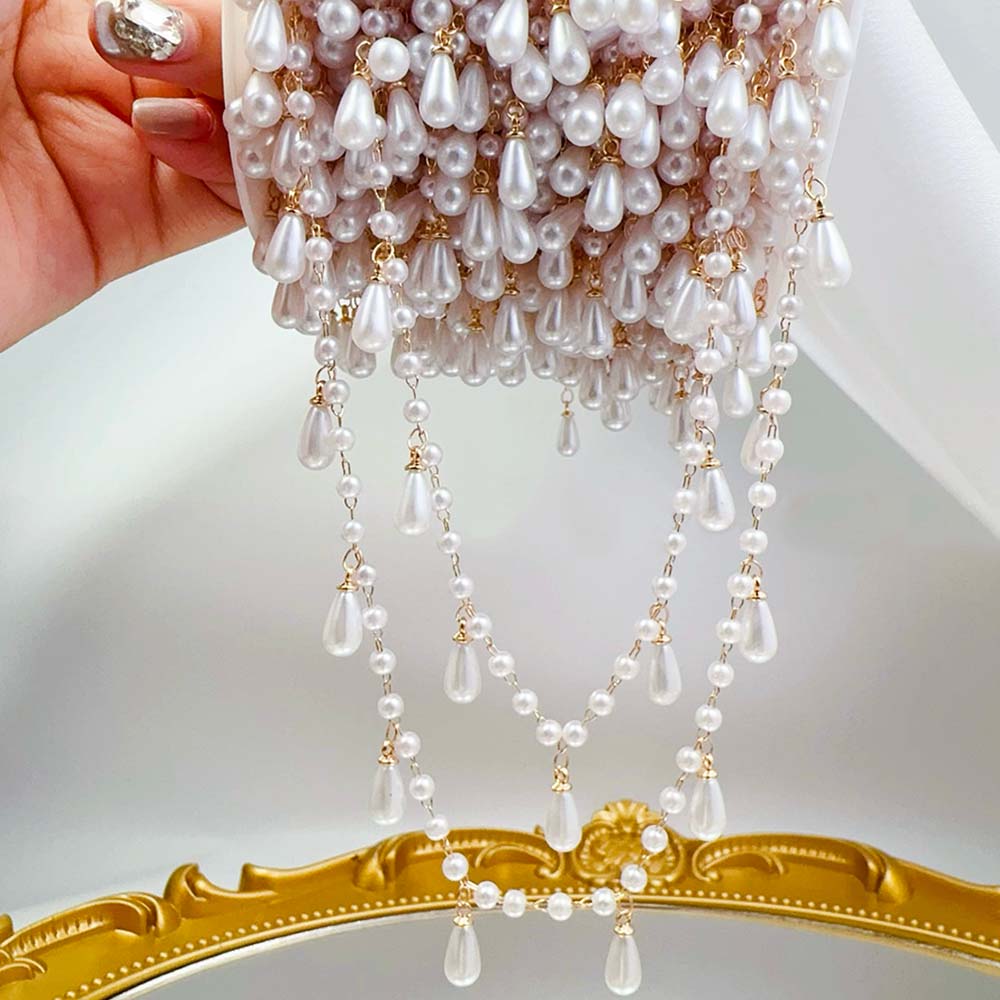0,5 M 1 M Imitation Perle Wate – Pearl Trim Chain Bewertung und Preis