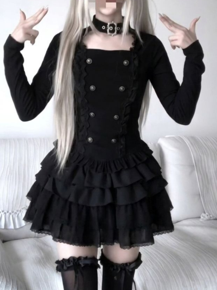 Gothic Harajuku Lolita 2-teili – Elastic Lace Trim Bewertung und Preis
